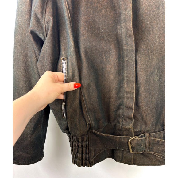 Vintage 1980’s Dark Brown Denim Jacket and Pants - Two Piece Set - XS/S - Picture 9 of 10